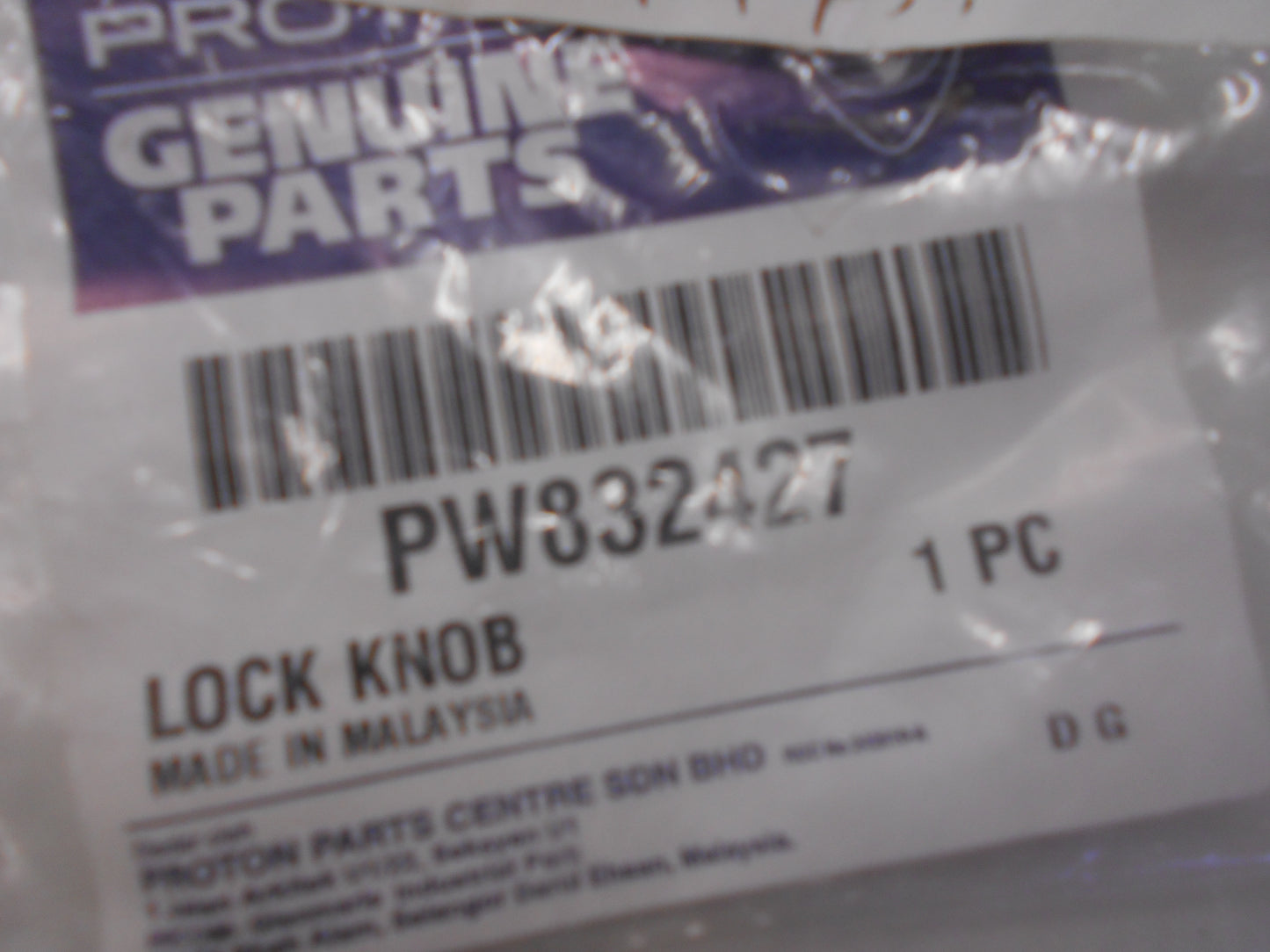 Proton Persona Genuine Right Hand front door Lock Knob New Part