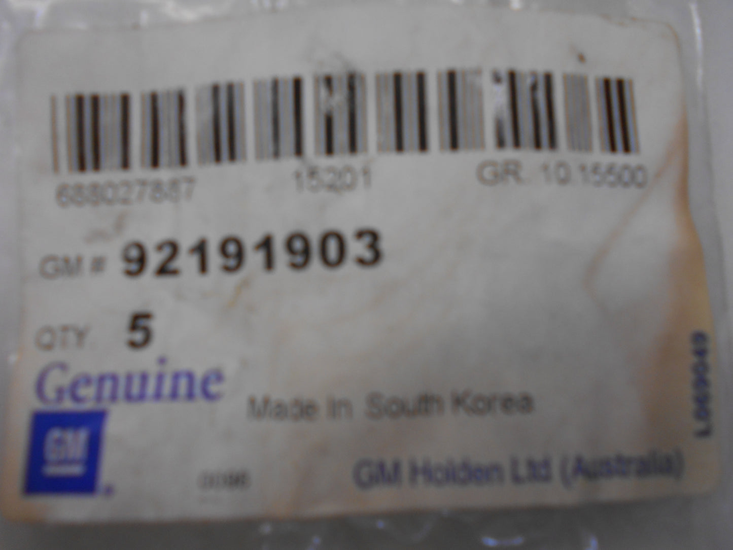 Holden VE WM Commodore Genuine Windscreen Washer Pump Hose Connector New Part