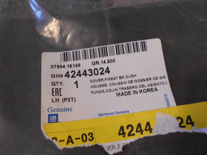 Holden Trax TJ Genuine Front Left Hand Seat Black Cover New Part