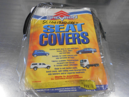 Shevron Grey Dual Cab Rear Bench Seat Covers Suitable For Volkswagen Amarok New Part