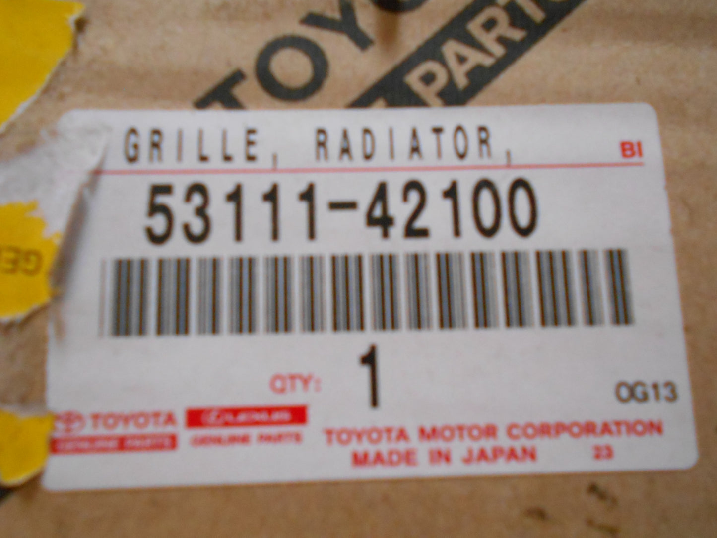 Toyota Rav4 Genuine Front Radiator Grille New Part