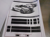 Ford Mustang Genuine Over The Top Dual Stripe Decal Kit Matte Black New Part