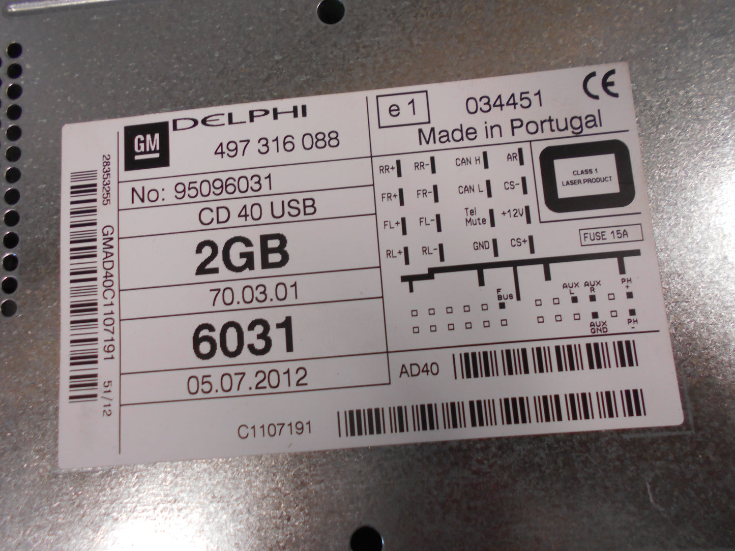 Holden Captiva Genuine Radio Player New Part