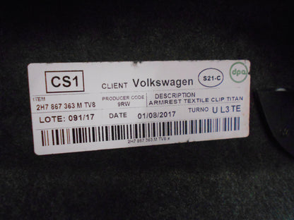Volkswagen Amarok Genuine Left Hand Rear Door Card Panel Titan Black New Part
