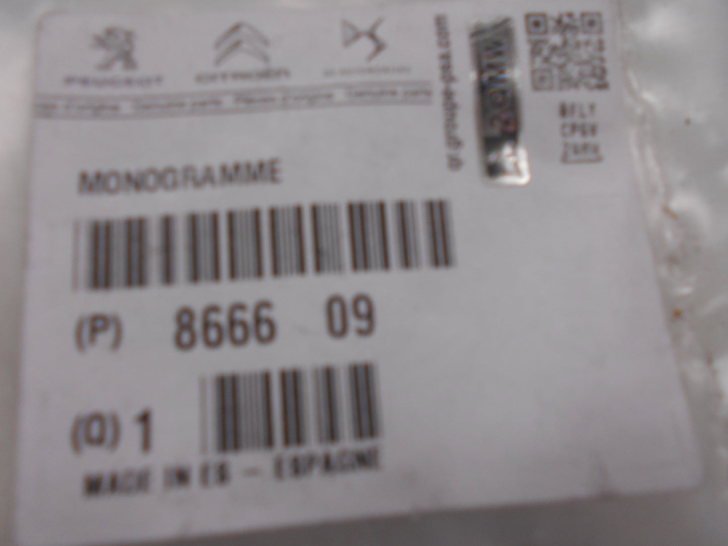 Peugeot 207 Genuine Rear Tailgate / Boot Lid "PEUGEOT" Badge Emblem New Part