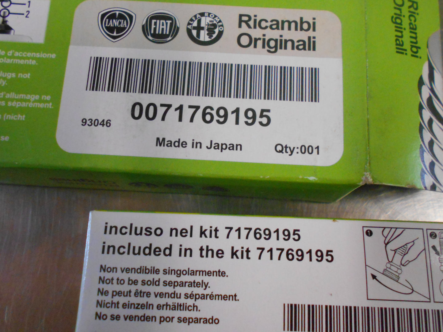 Fiat 500 Genuine Natural Power Spark Plugs (Set of 4) New Part