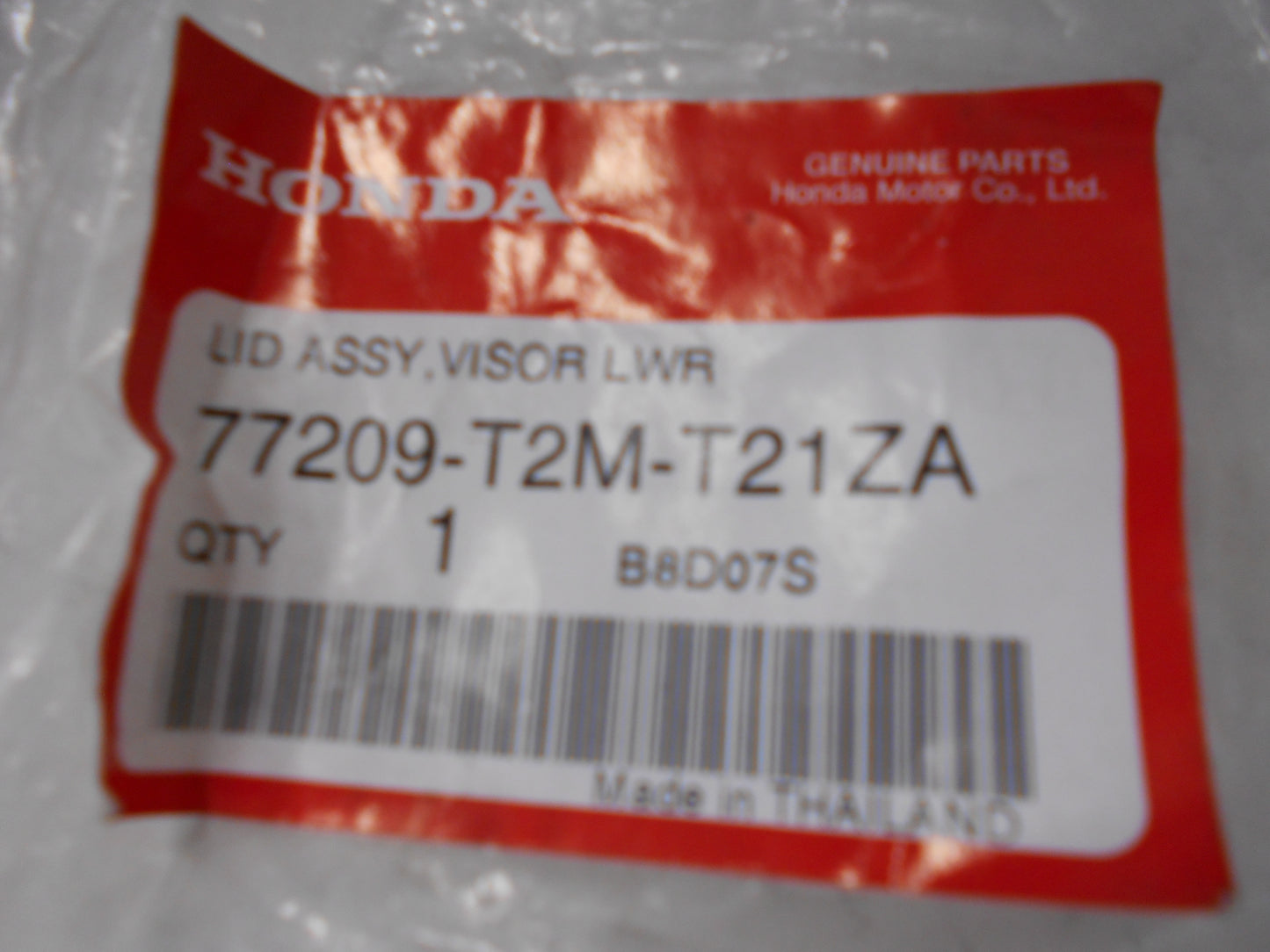 Honda Accord Genuine Visor Lower Lid New Part