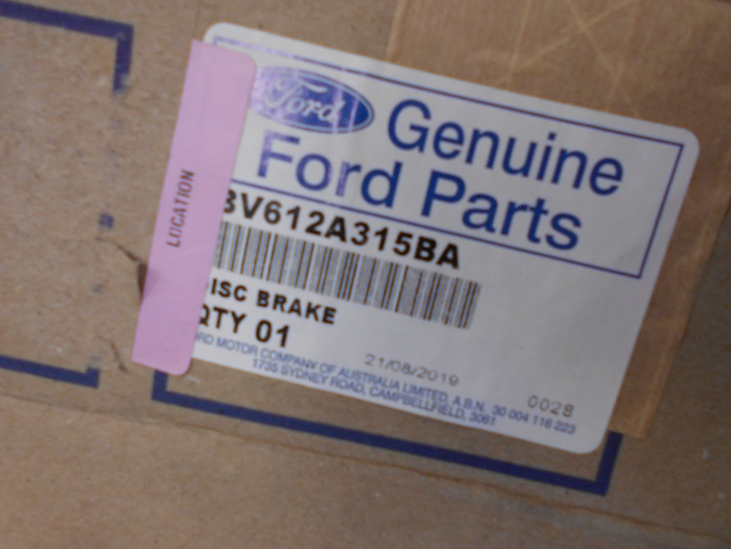 Ford Focus Genuine Rear Brake Rotor Disc (Pair) New Part