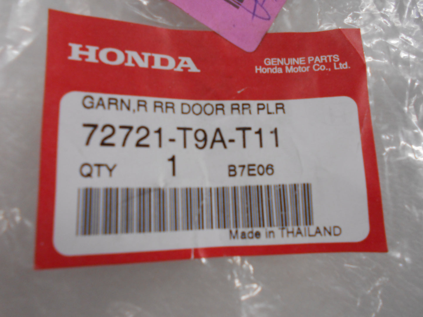 Honda Civic Genuine Rear Right Window Door Garnish Cover New Part