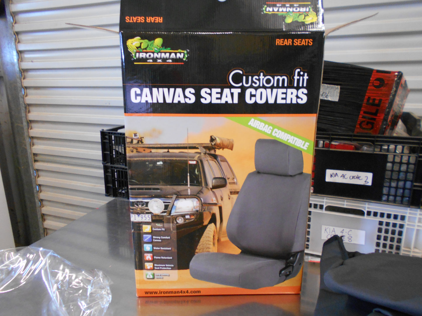 Ironman Rear Canvas Seat Covers Suitable For Nissan Navara NP300 New Part