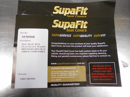 SupaFit Seat Cover Suitable For Isuzu MU-X New Part