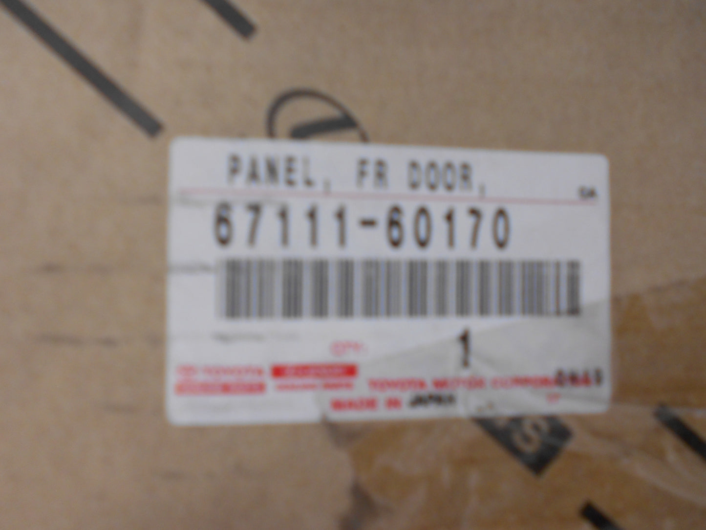 Toyota Landcruiser Genuine Right Hand Front Outer Door Skin Panel New Part