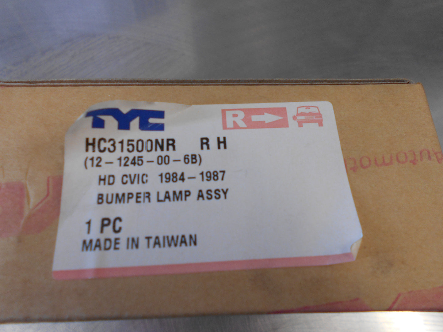 HONDA CIVIC TYC Right Hand Front Bumper Light New Part