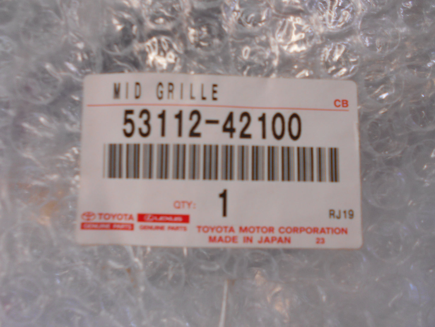 Toyota Rav4 Genuine No.1 Lower Radiator Grille New Part
