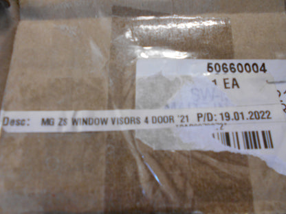 MG ZS Genuine Tinted Weathershields, Front & Rear New Part