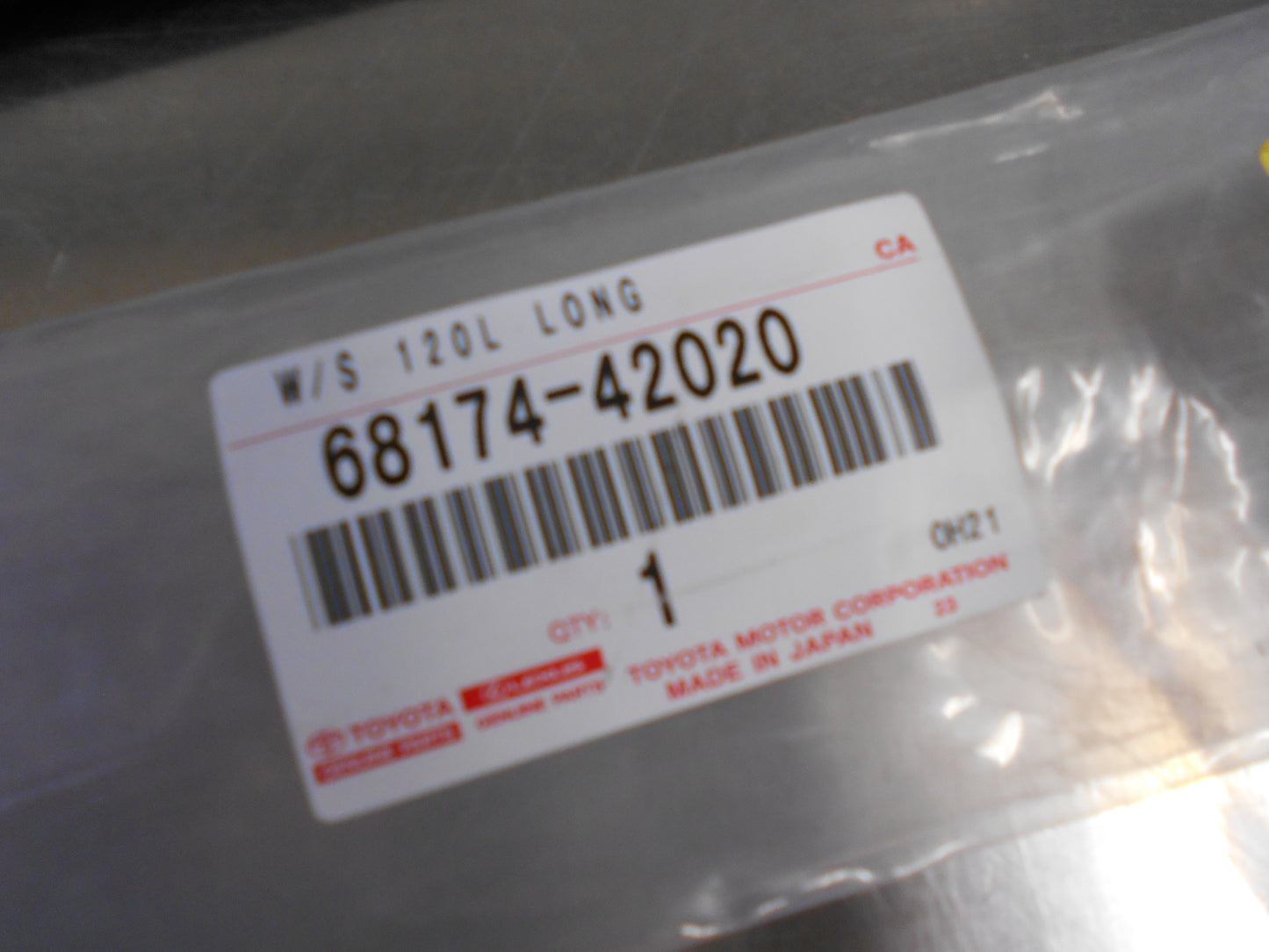 TOYOTA RAV4 Genuine Rear Left Hand Glass Weatherstrip New Part