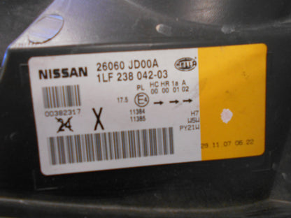 NISSAN DUALIS Genuine Left Hand Headlight Used Part
