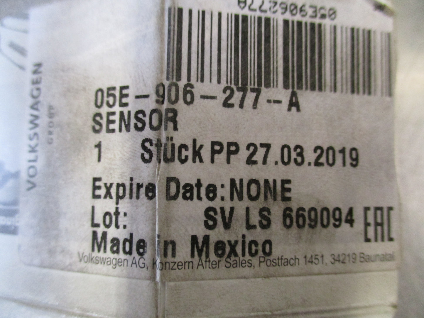 Volkswagen Genuine Pressure Sensor New Part