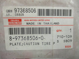 Isuzu Genuine Placard New Part