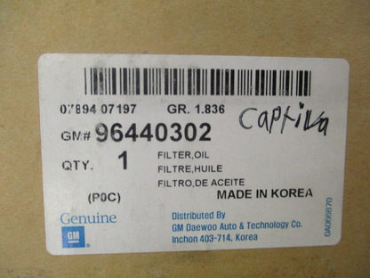 Holden Epica/Cruze Genuine Oil Filter New Part