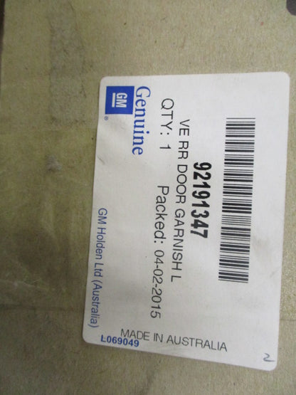 Holden VE Commodore Sedan Genuine Left Hand Rear Window Frame Garnish New Part