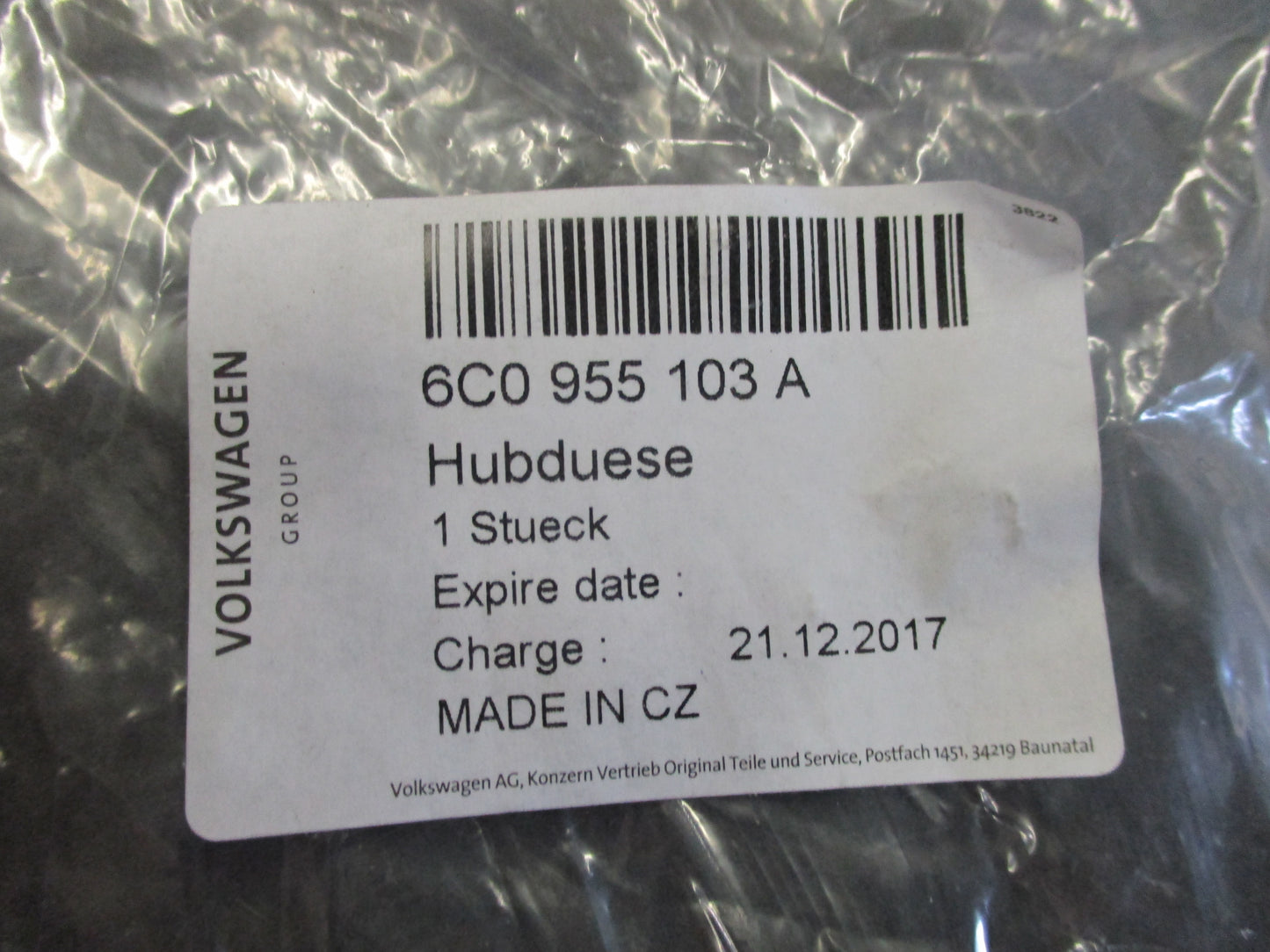 Volkswagen Polo Genuine left Hand Headlight Washer New Part