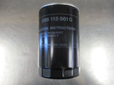 Volkswagen Golf/Jetta Genuine Oil Filter New Part