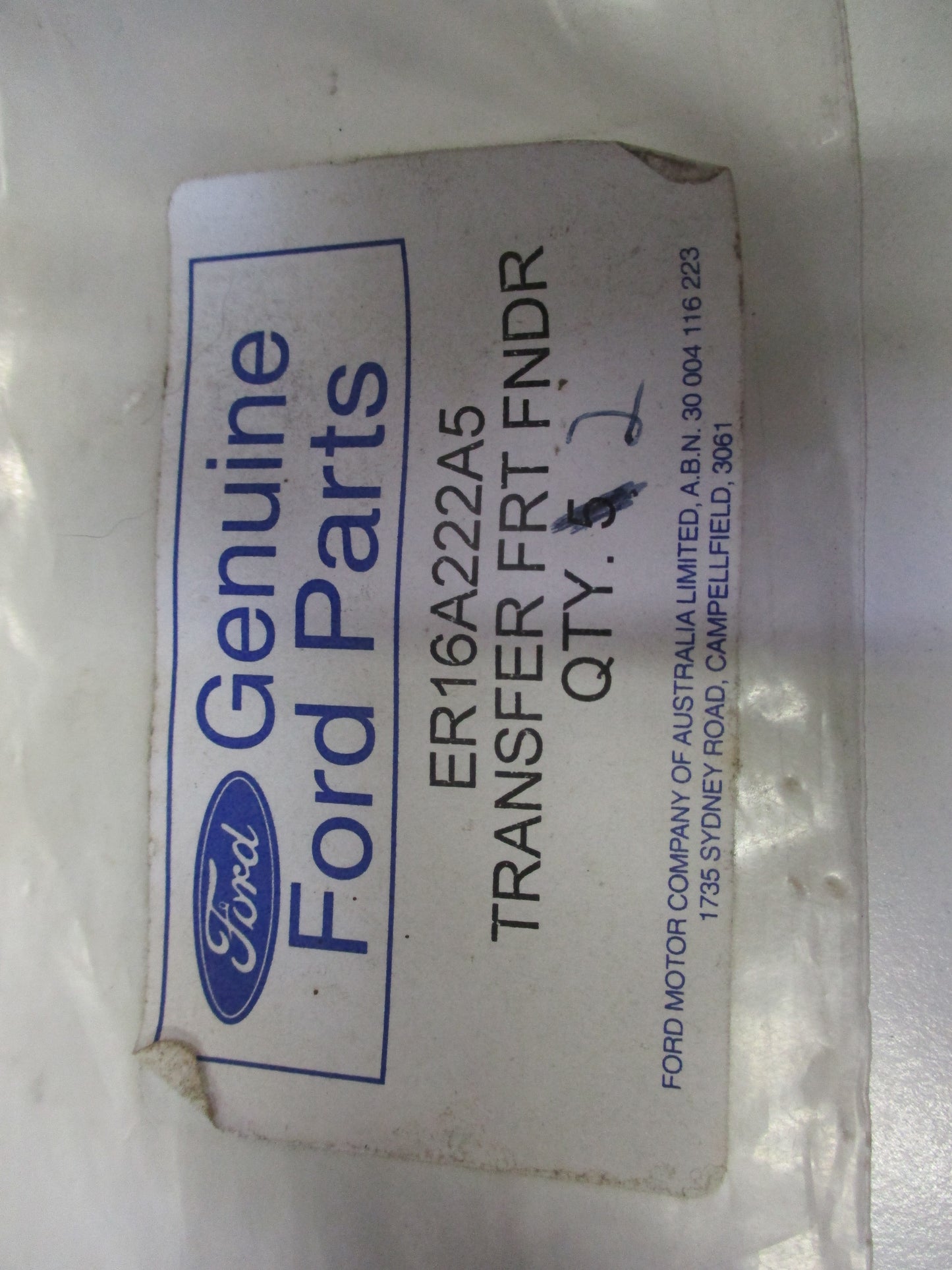 Ford Genuine AU AU2 AU3 Falcon Intech Ohc Front Guard Detail