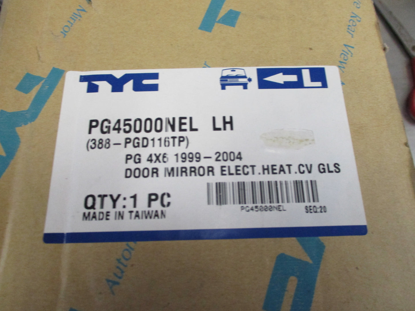 TYC Left Hand Heated Electric Mirror Suits Peugeot 406 New Part