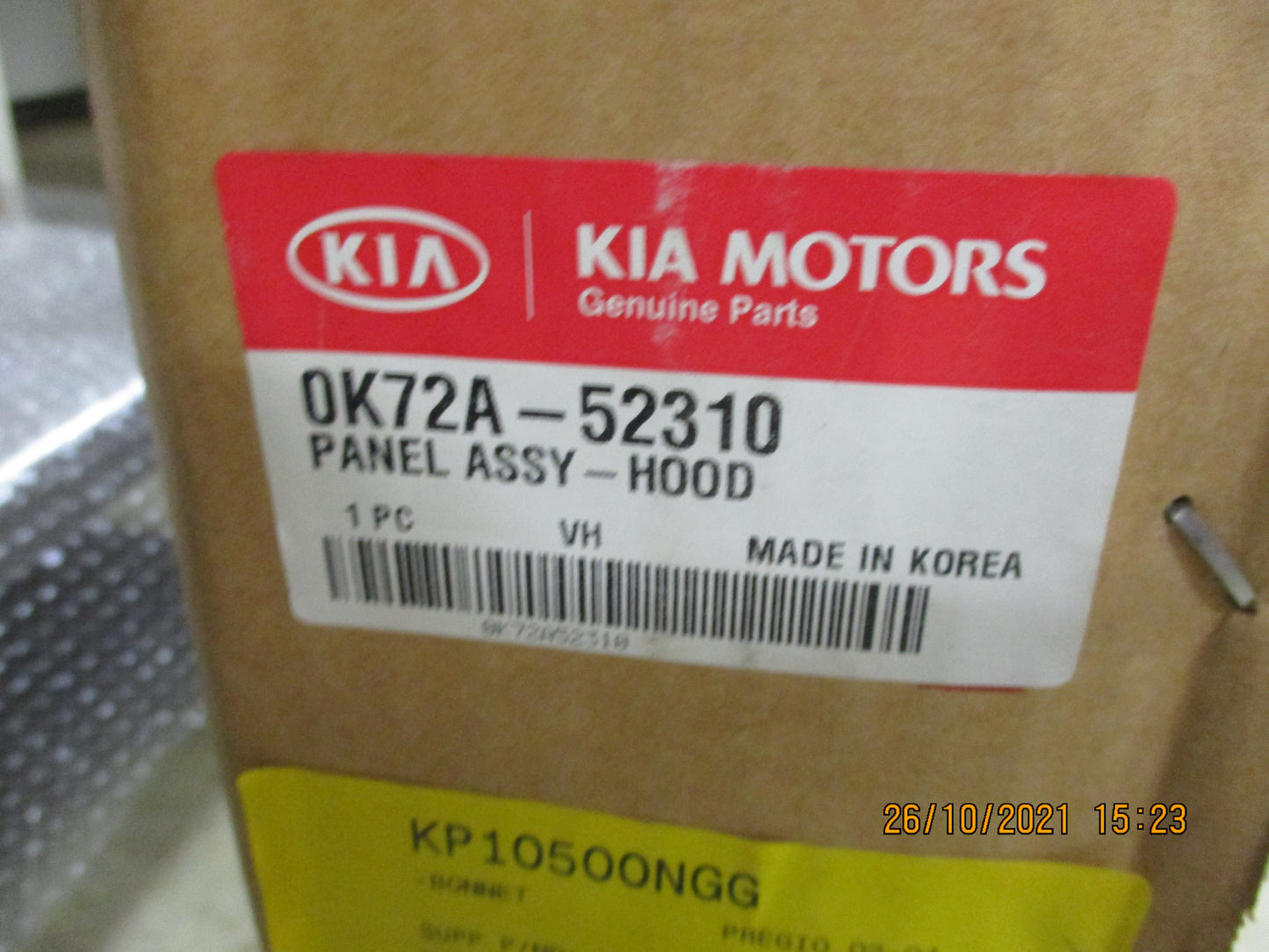Kia Pregio Genuine Bonnet Assembly New Part