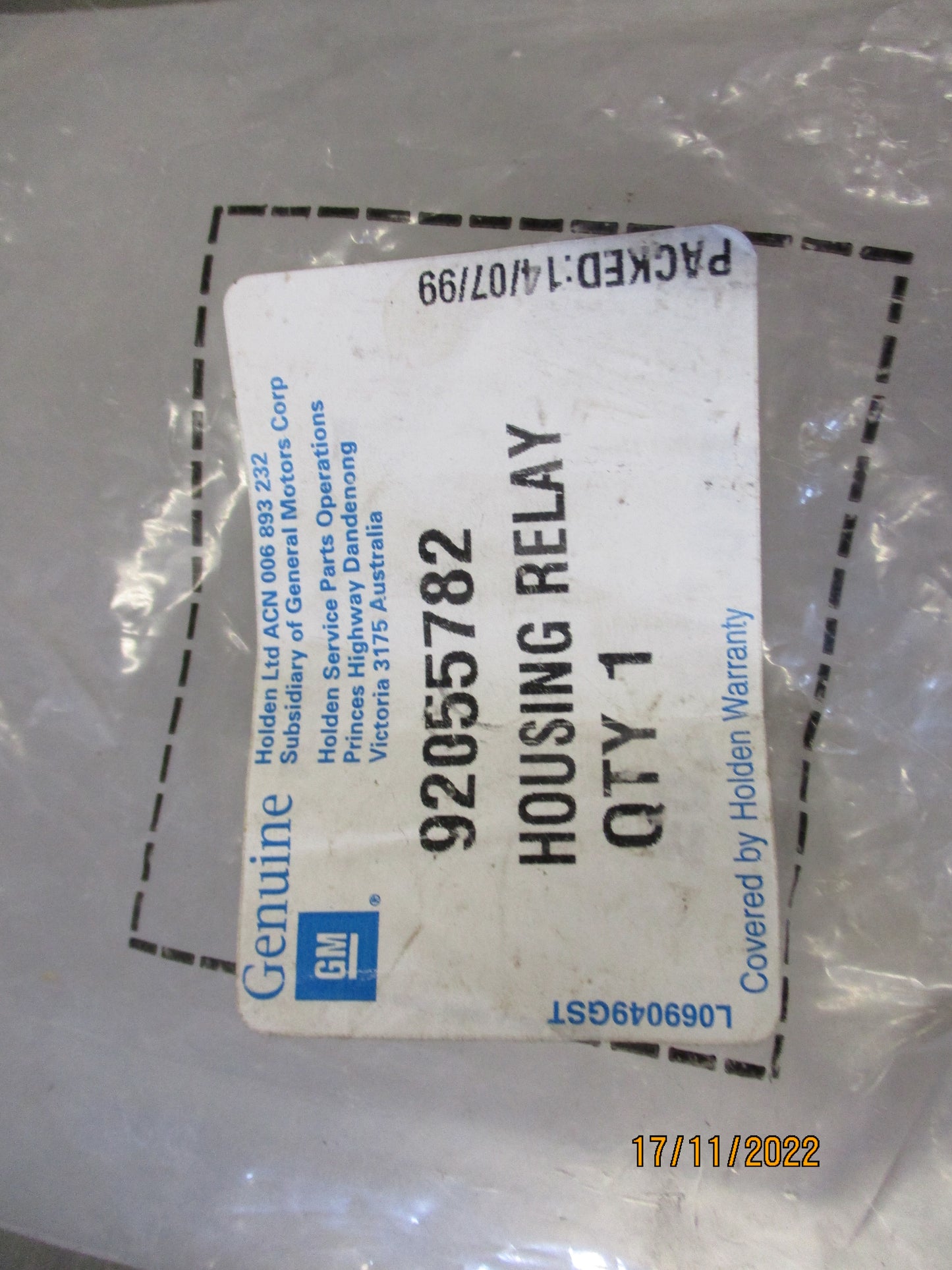 Holden VS Commodore Genuine Relay Housing Series 2 Upgrade New Part