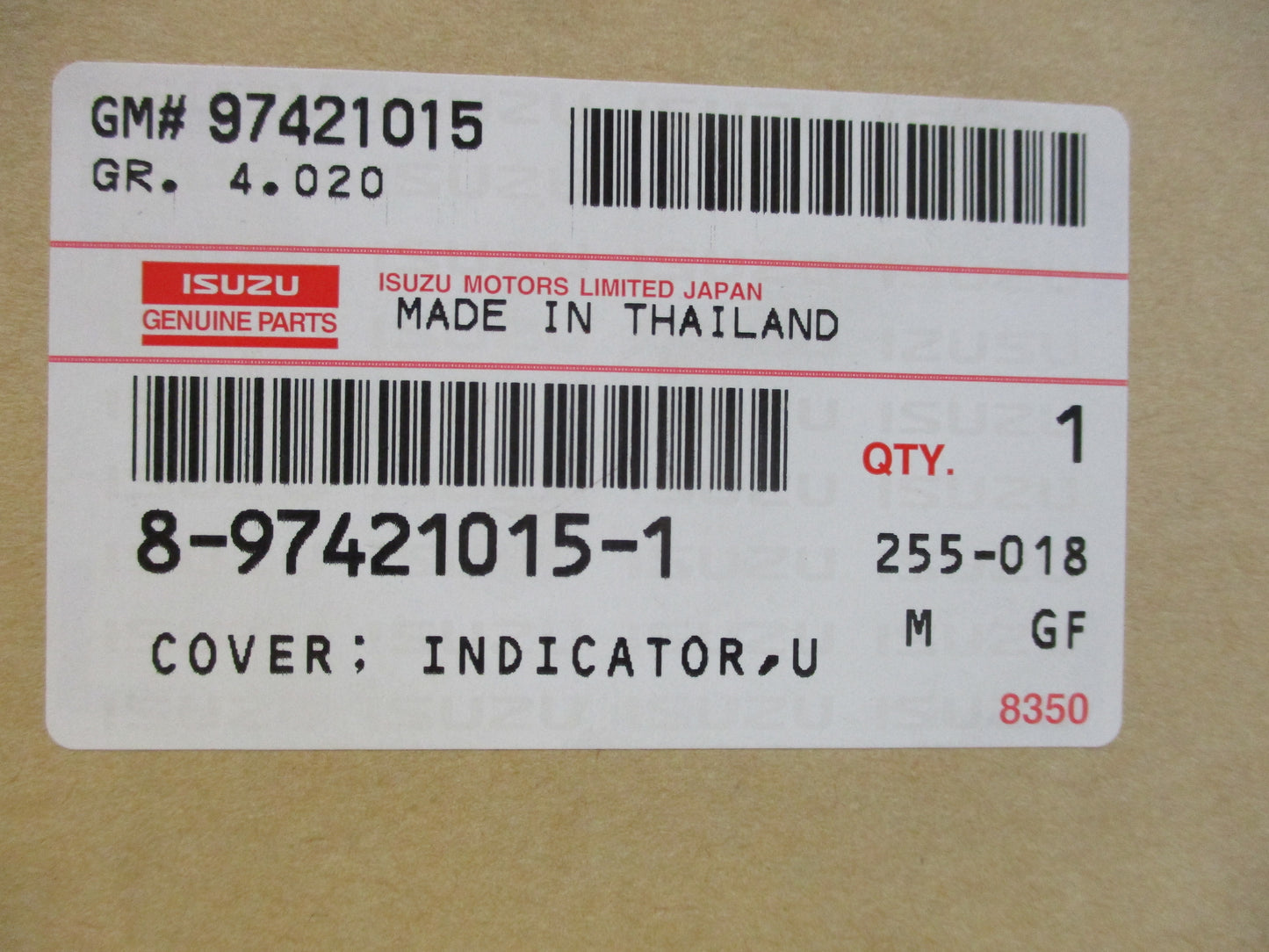 Isuzu MU-X/D-Max Genuine Automatic Shift Surround Panel New Part