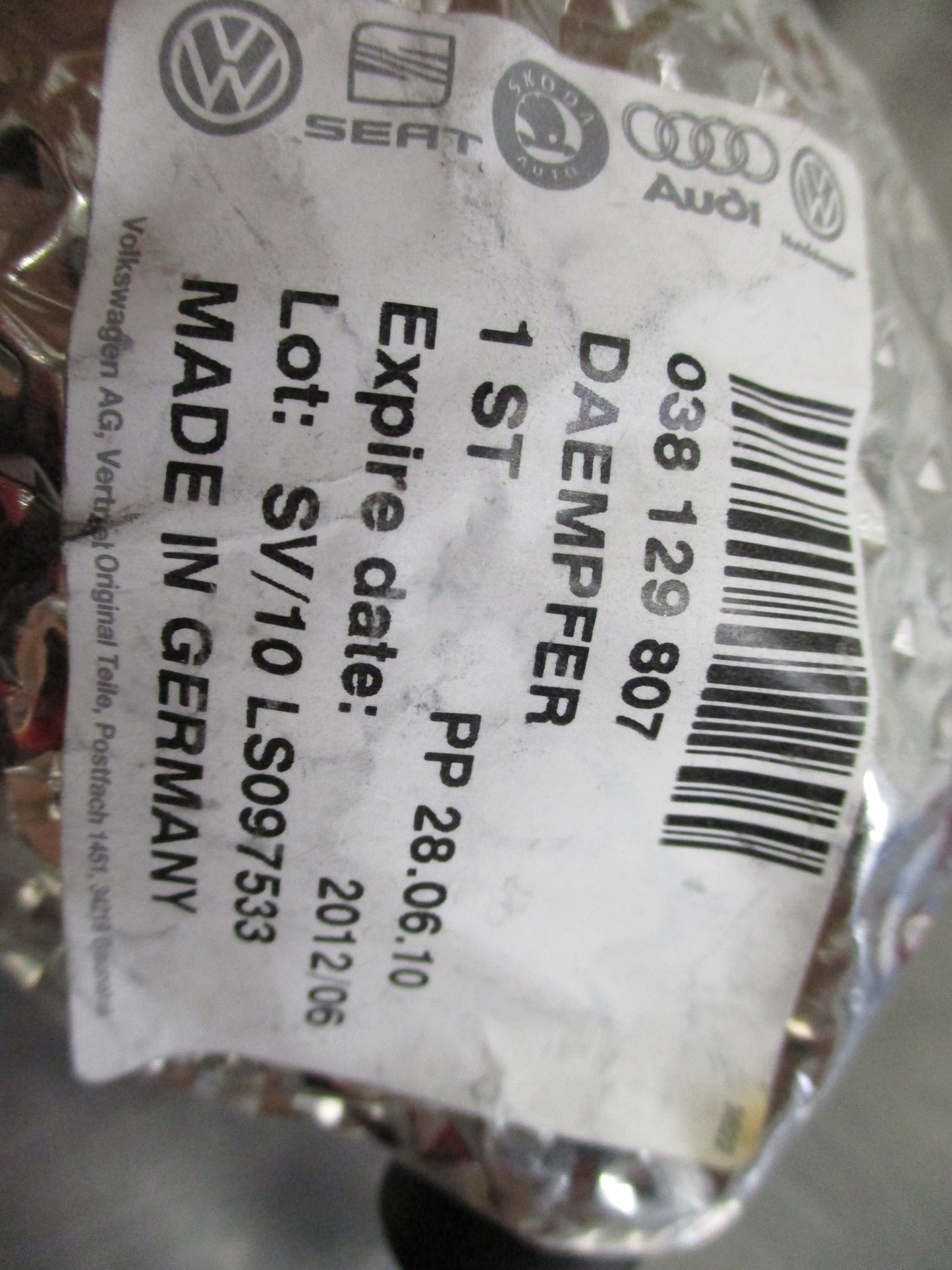 Volkswagen Passat Genuine Vacuum Reservoir Tank New Part