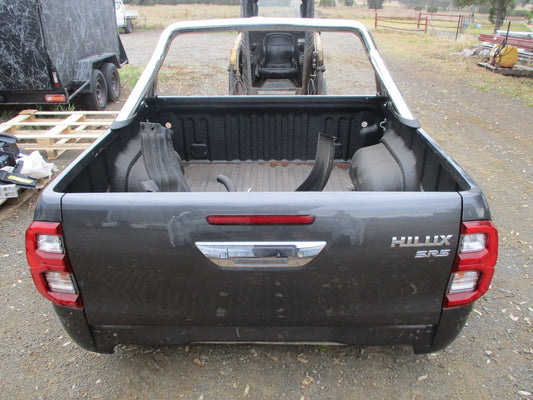 Toyota Hilux SR5 Dual Cab Genuine Tub Assembly With Rhino Liner & Tie Down Points Used Part