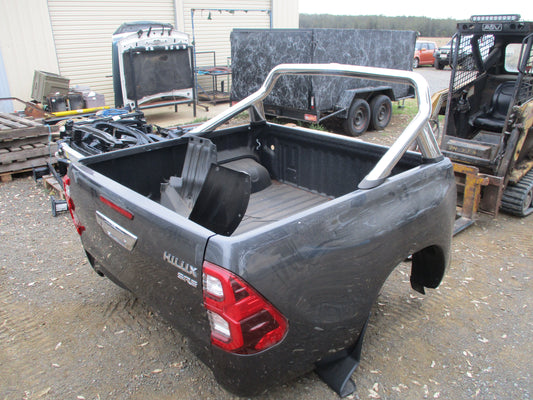 Toyota Hilux SR5 Dual Cab Genuine Tub Assembly With Rhino Liner & Tie Down Points Used Part