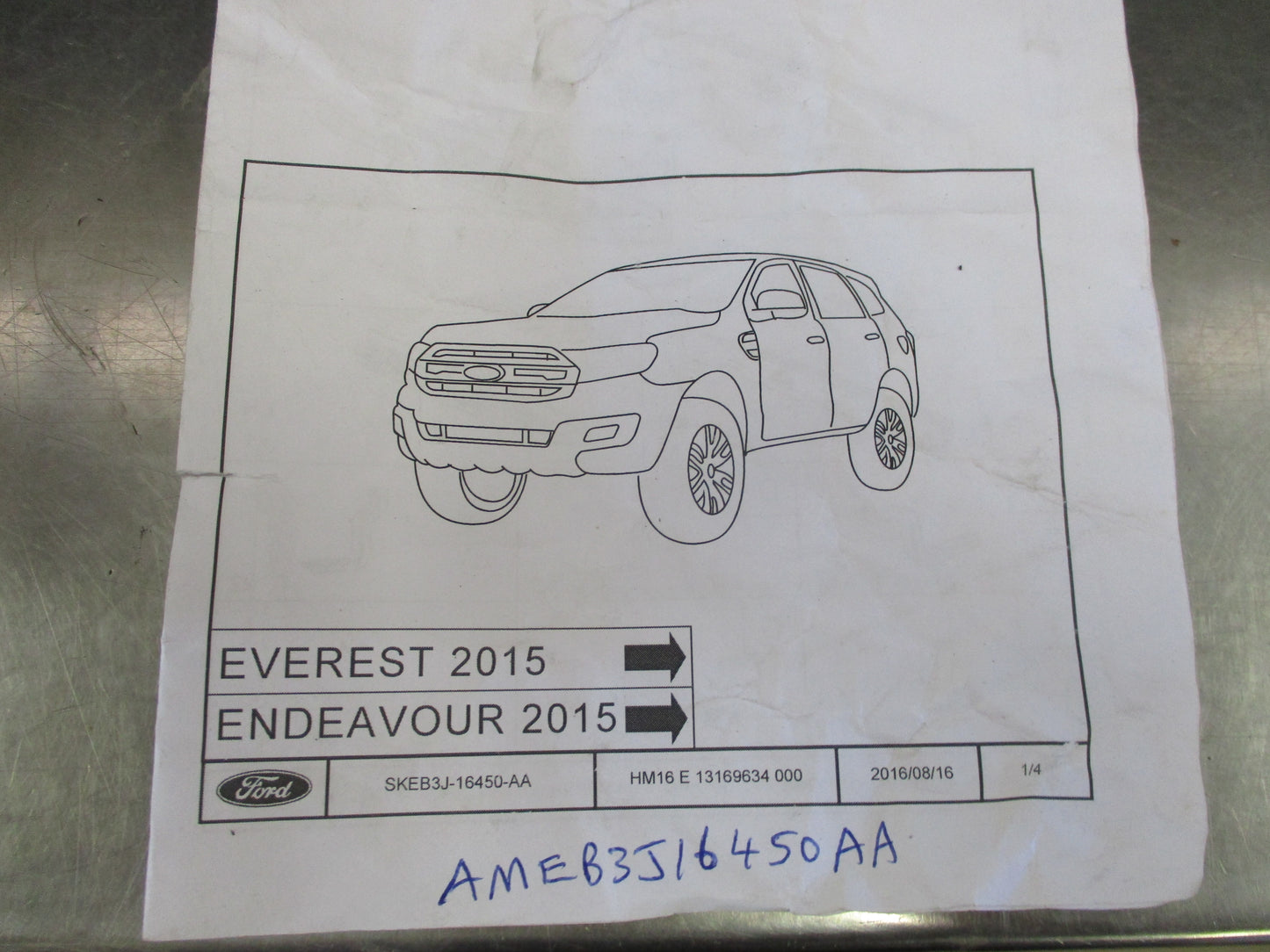 Ford Everest Genuine Side Step Kit New Part