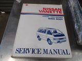 Nissan C22 Series Vanette Wide Body Genuine Factory Service Manual Used