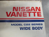 Nissan C22 Series Vanette Wide Body Genuine Factory Service Manual Used