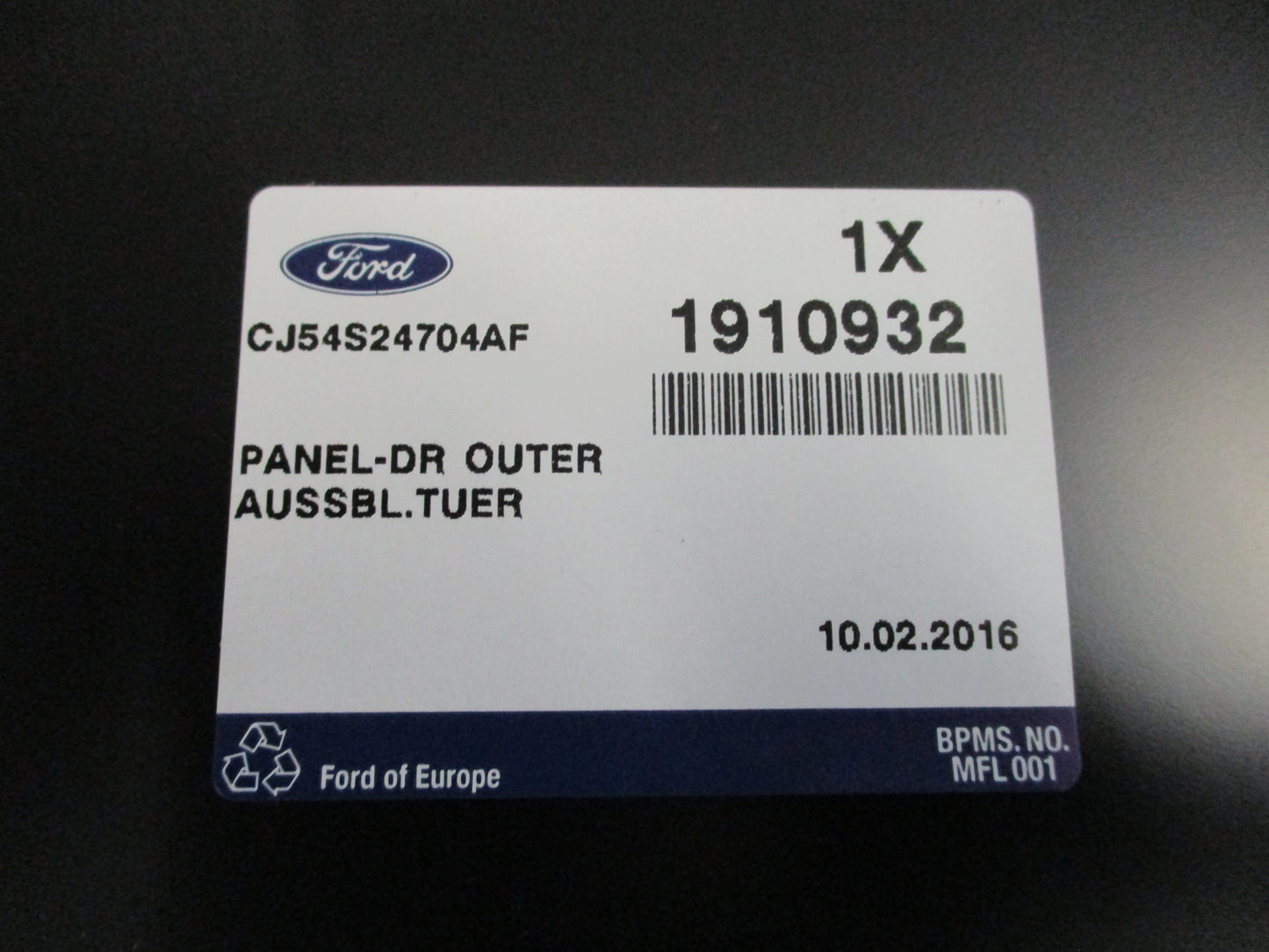 Ford Kuga TF II Genuine Right Hand Rear Door Skin New Part