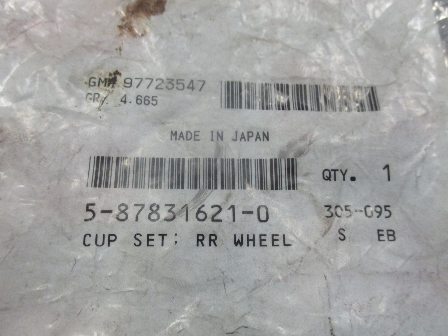Isuzu NKR 4JB1 Truck Genuine Rear Wheel Cylinder Cup Set New Part