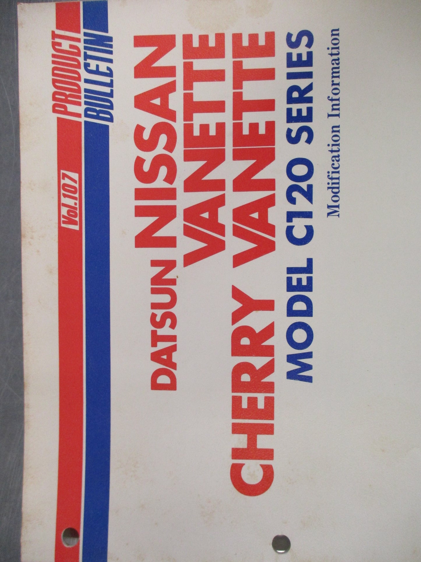 Nissan Vanette C120 Service Manual And Modification Information Used