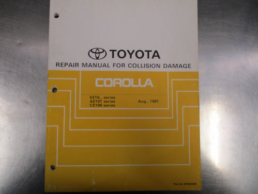 Toyota Corolla Repair Manual For Collision Damage Used