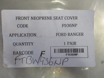 The Wetseat Front Neoprene Seat Covers Suits Ford PX2 Ranger/Everest/Mazda BT-50 New Part