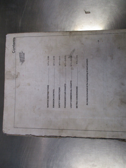 Lubrication & Tune-up Manual 1970-1986 Used