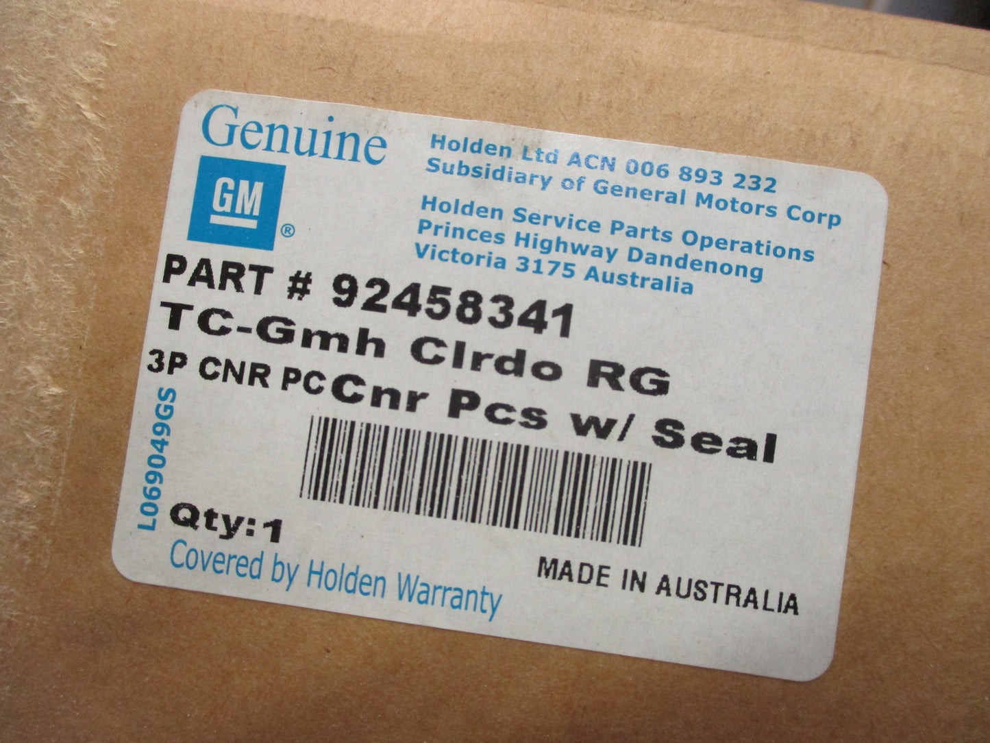 Holden RG Colorado Genuine Hardlid Wings New Part