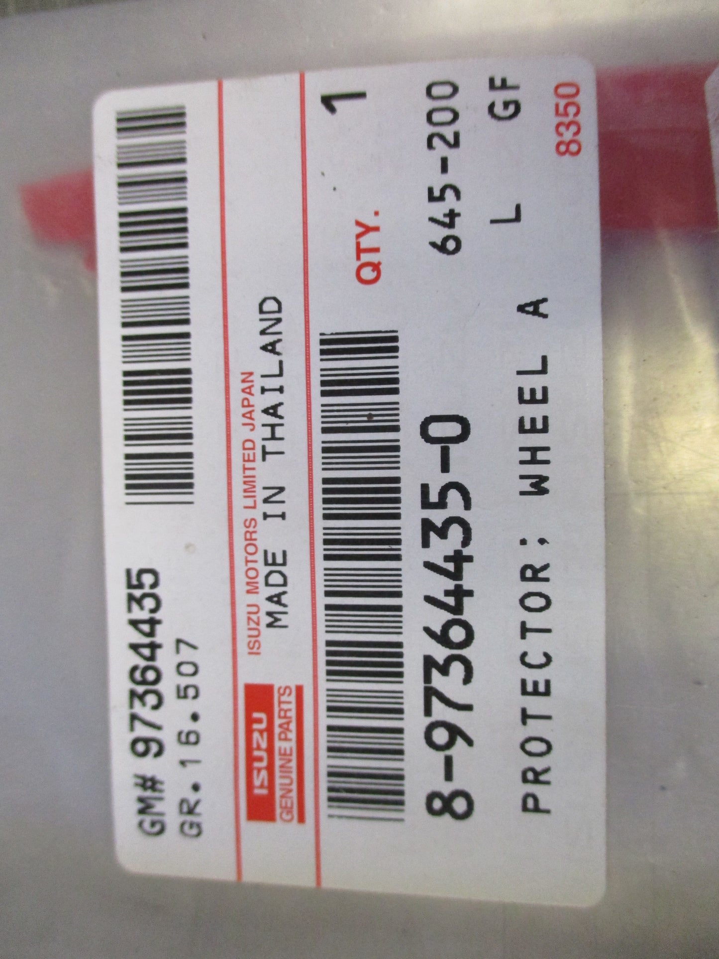Isuzu Genuine Wheel Arch Protector New