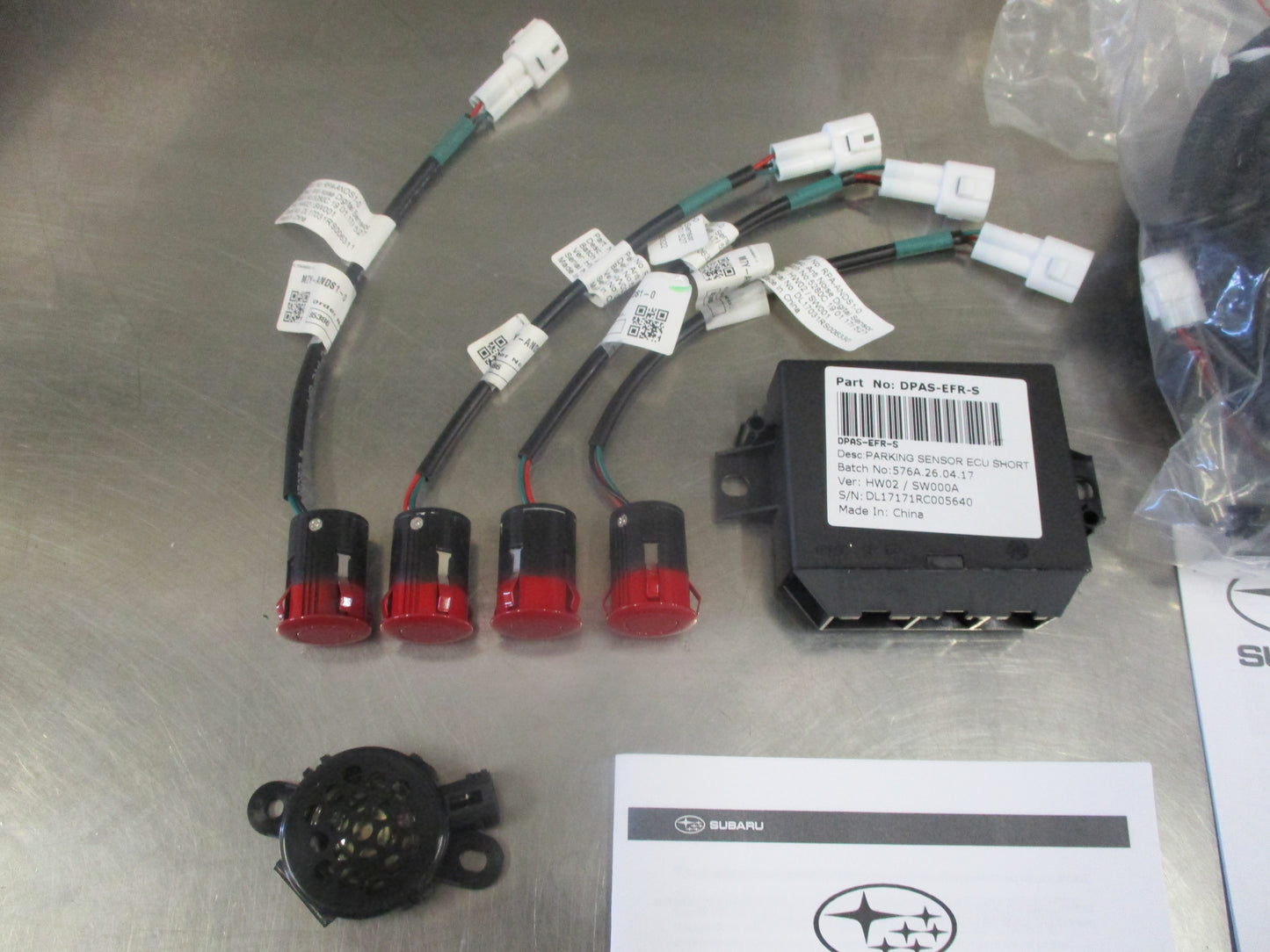 Subaru Impreza Hatch Genuine Pure Red Rear Park Assist Kit New Part