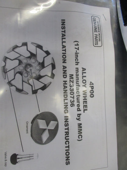 Mitsubishi Triton Genuine Diamond Cut Alloy Wheel-Center Cap New Part