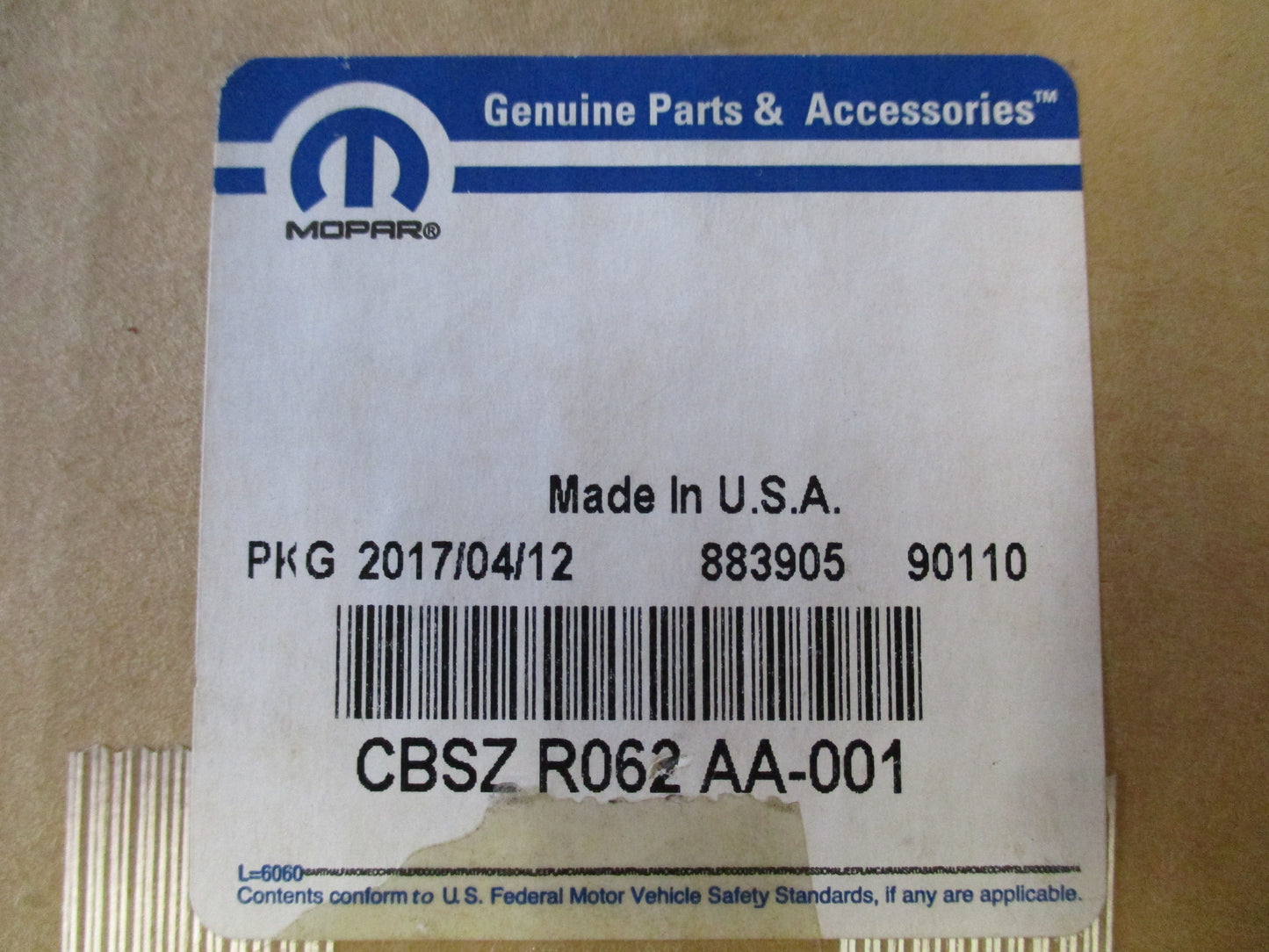 Jeep KJ Liberty Genuine Occupant Restraint Module With Sensors New Part