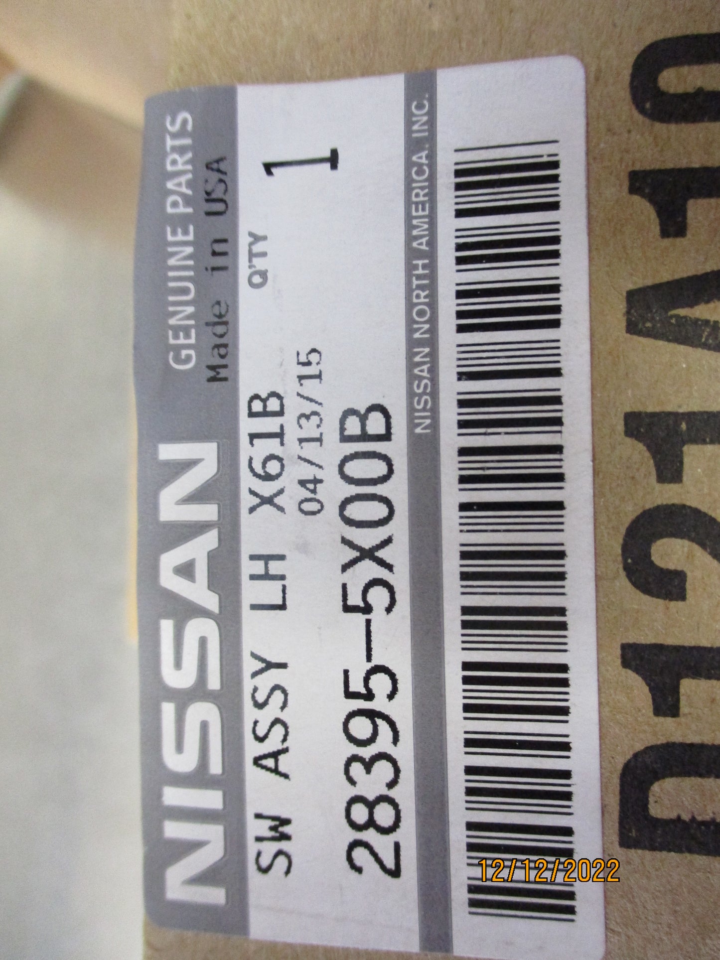 Nissan Navara D40M Genuine Volume Control Switch New Part